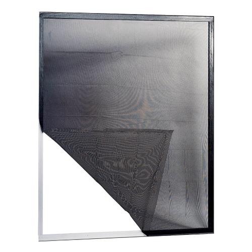 Zanzariera finestra nero L. 130 cm x h. 150 cm