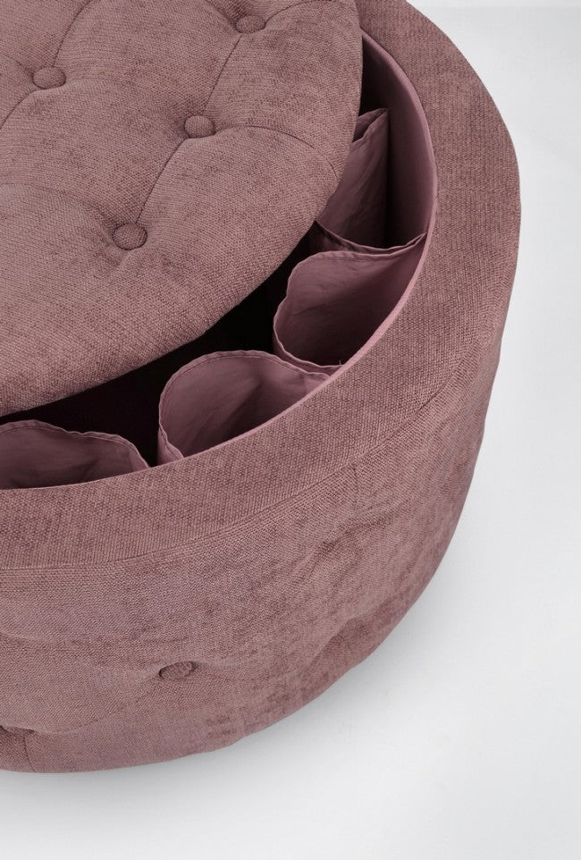 Pouf Cont. P.Scarpe Ernestine Dark Rose