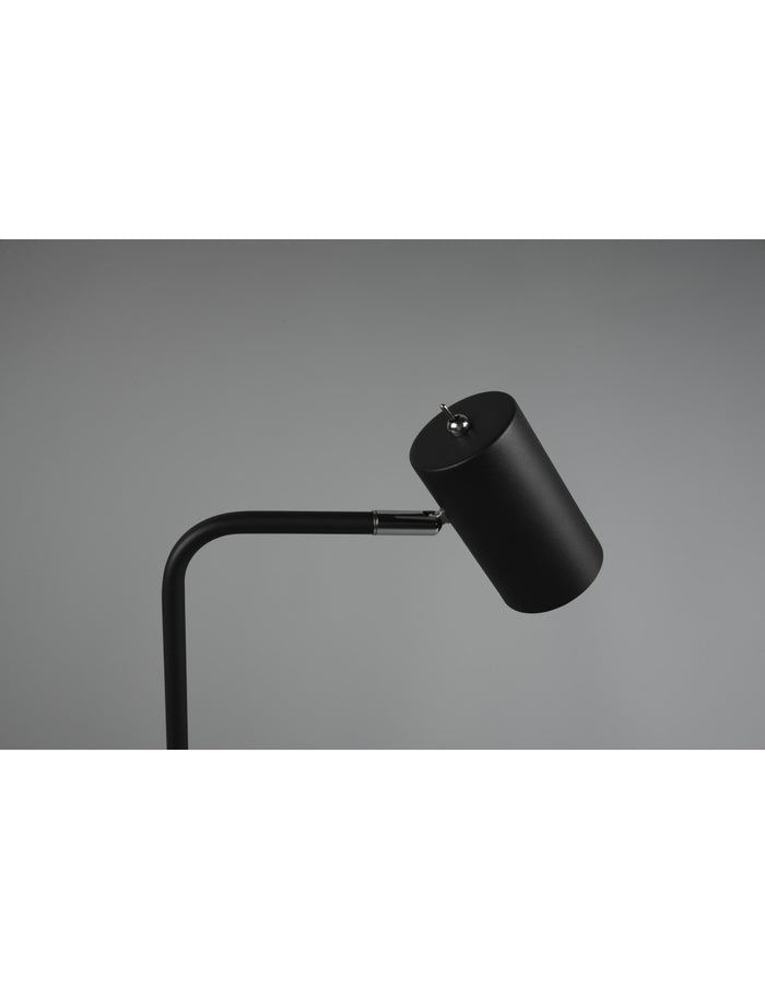 Lampada Da Tavolo Marley Nero E Spot Cilindrico H45 Trio Lighting