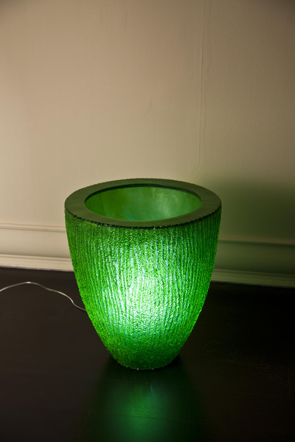 Vaso in resina verde 5561h cm