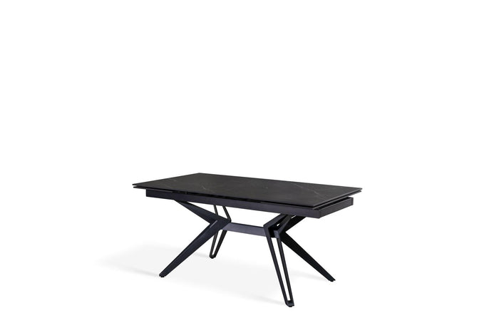 Tavolo allungabile nero opaco 90 cm x 160-240  cm cm H. 76 cm