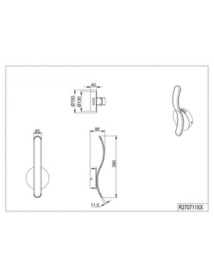 Applique Parete Design Led Dimmer 4000k Parma Bianco Trio Lighting