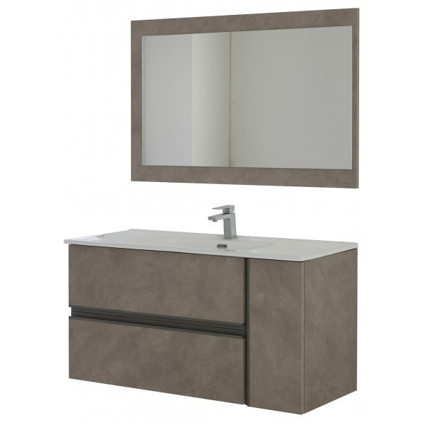 Composizione bagno color Cenere due cassetti un' anta 110x46x h57 cm