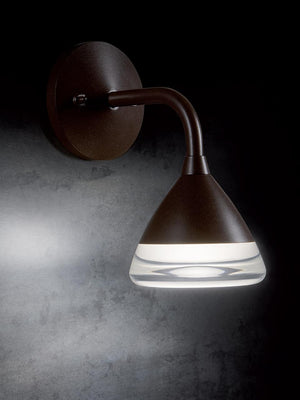 Lampada da parete in alluminio pressofuso, diffusore in acrilico, 20W, 1955 lumen, luce naturale tortora