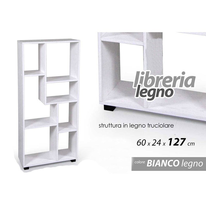 Libreria design cameretta ufficio rovere cm 60 x 24 x 127 h