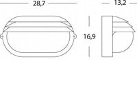 Applique Grande E27  linea palpebra ovale  bianco