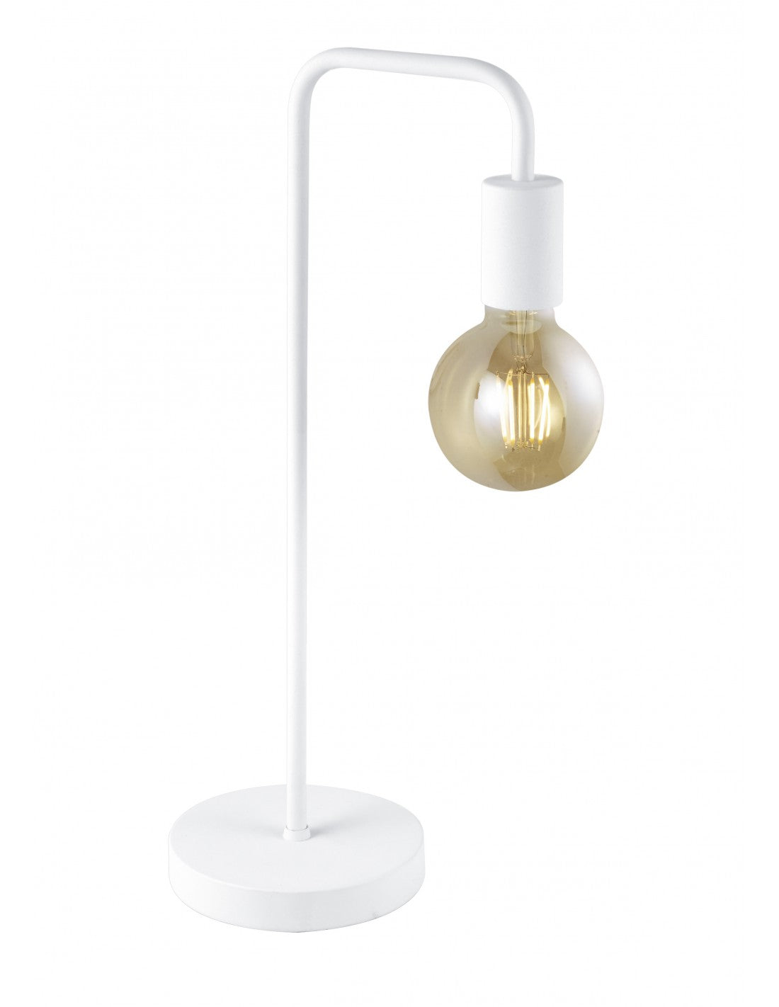 Lampada Bianca da Comodino Minimal Diallo Portalampada E27 Trio Lighting