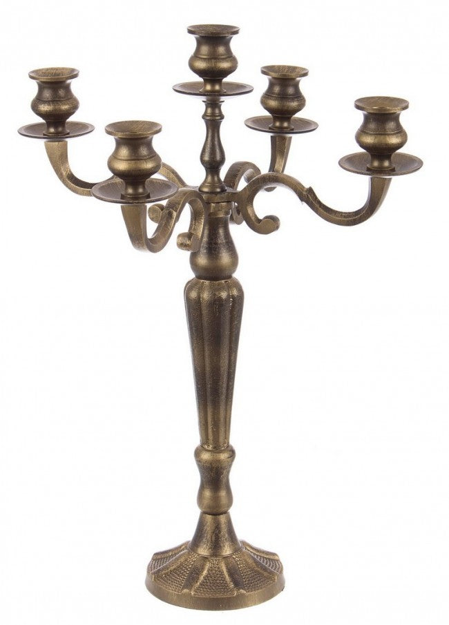 Candelabro Laryn 5 Fuochi brunito h52  Cod.0186234