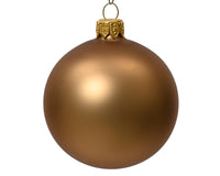 Pallina di Natale Palline di vetro opaco colore marrone zenzero ø 10cm