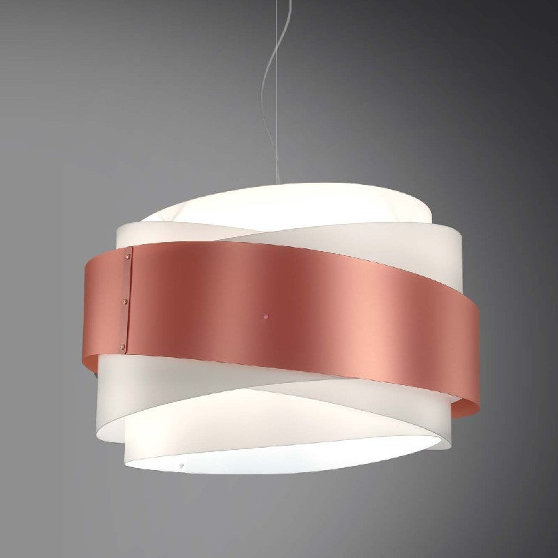 Lampadario a sospensione BEA cinque luci Rame diametro 60x h38 cm