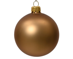 Pallina di Natale Palline di vetro opaco colore marrone zenzero ø 8cm