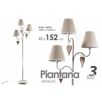 Lampada moderna piantana da terra tortora cm 152 stile shabby