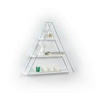 Libreria muro triangolare bacheca piramide bianca cm cm 74 x 13 x 61h EFFEZ