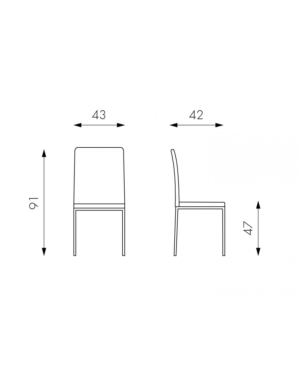 4x Sedia in similpelle - Flag