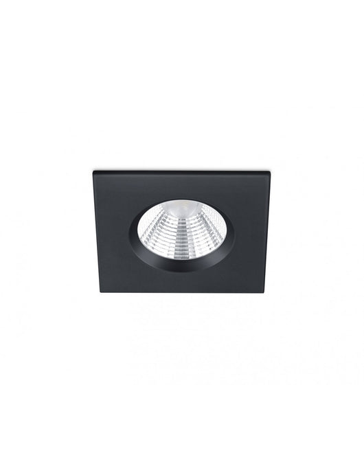 Faretto da Incasso Quadrato Zagros Nero Led 5W IP65 8x8 cm Trio Lighting