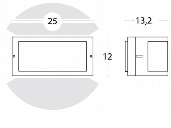 Applique E27  linea umbe aperta  alluminio