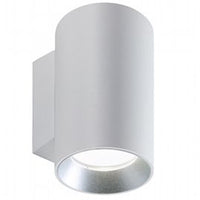 Lampada da parete in alluminio pressofuso, diffusori in vetro trasparente, 20W, 2120 lumen, luce calda bianco