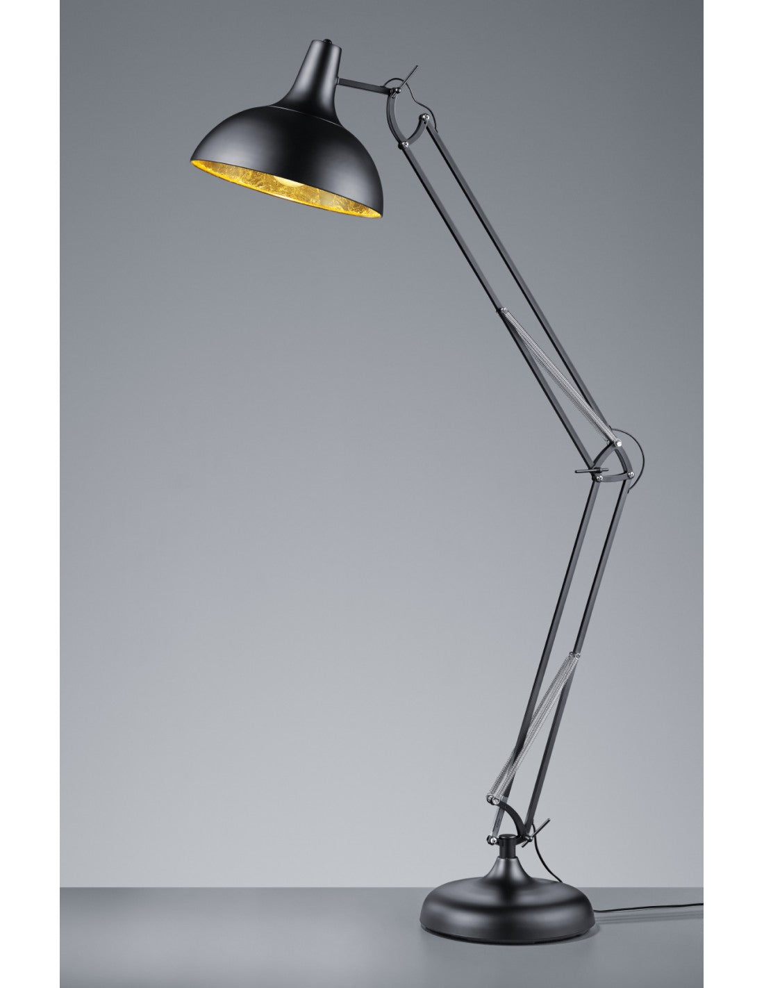 Piantana Architetto Salvador 1 x E27 Nero Regolabile Trio Lighting