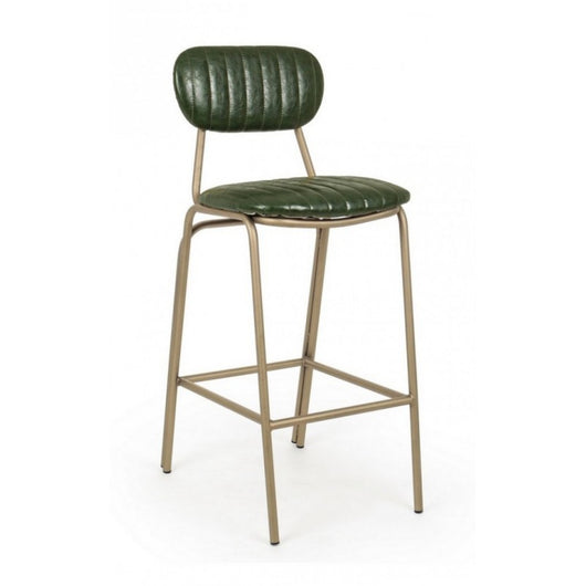 Sgabello vintage bar Addy verde scuro 41x51x100h cm