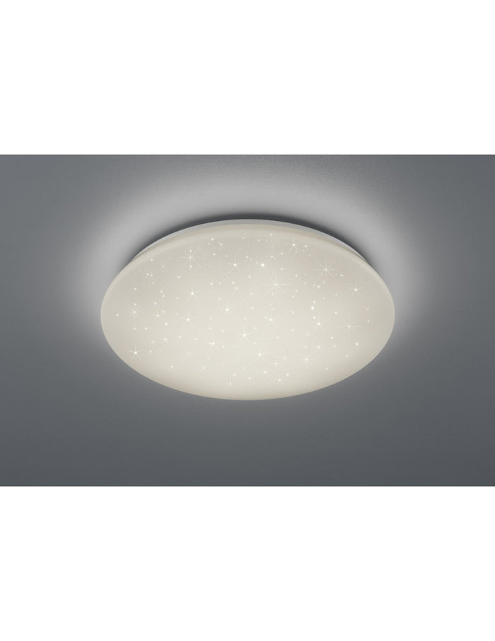 Plafoniera Led IP44 Dimmerabile Potz Bianco Glitter Ø50 cm Trio Lighting