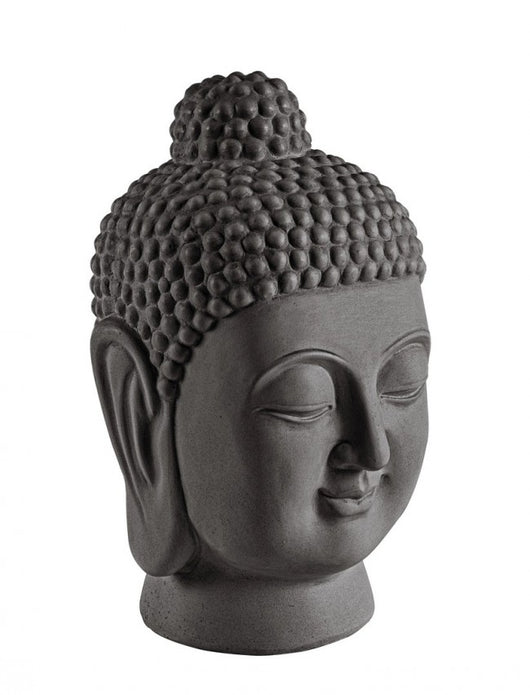 4x Testa di Buddha antracite 22,5x21x35,5 cm