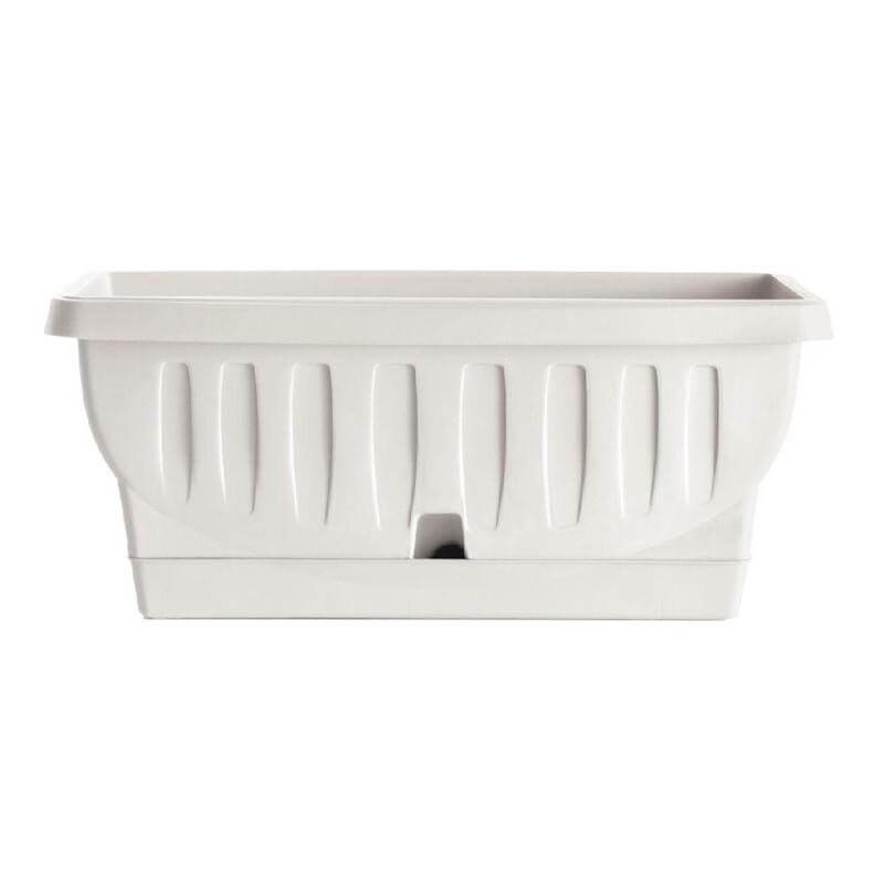 Fioriera Rettangolare Cm 50 Natura Bianco 34204 Bama Sottovaso Fiori Piante