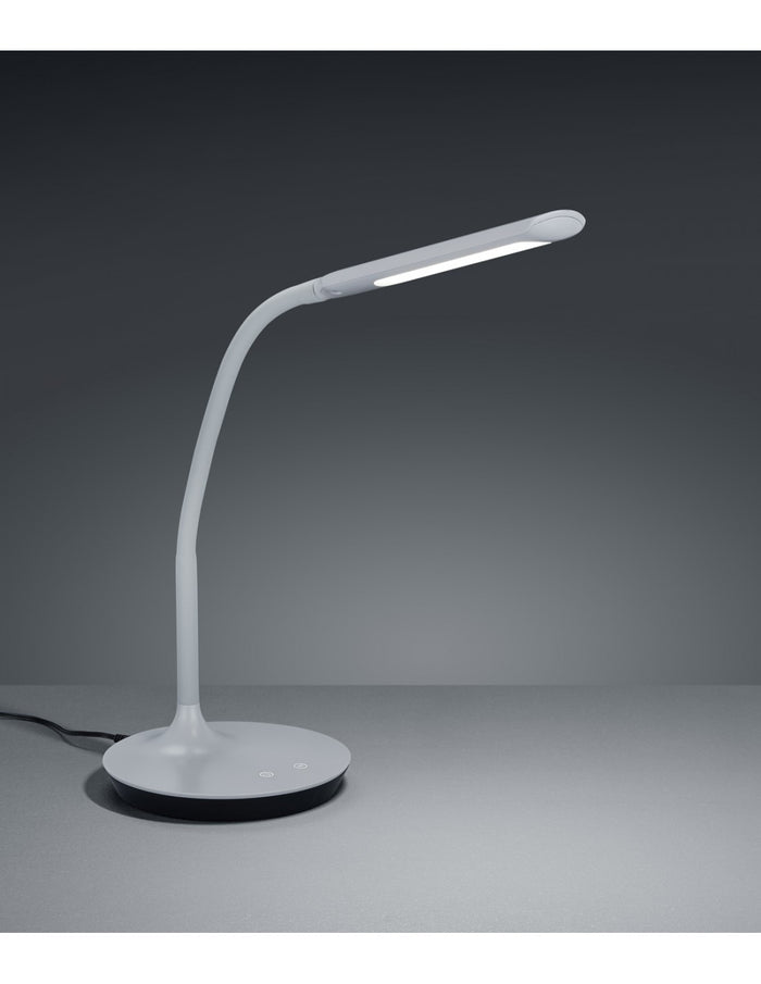 Lampada Moderna per Scrivania Braccio Flessibile Led Touch Polo Grigio Trio Lighting