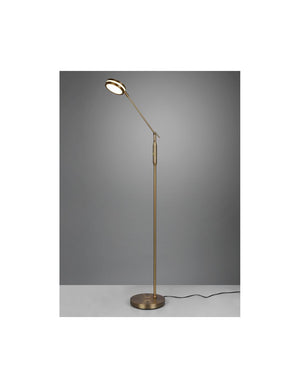 Piantana Touch Led Disco Orientabile Franklin Ottone Invecchiato Trio Lighting