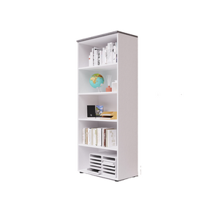 Libreria da ufficio a giorno  con top  colore Cemento H212x90x45cm