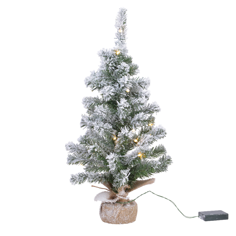 Mini albero di natale Imperial innevato con 20 led Ø36 cm