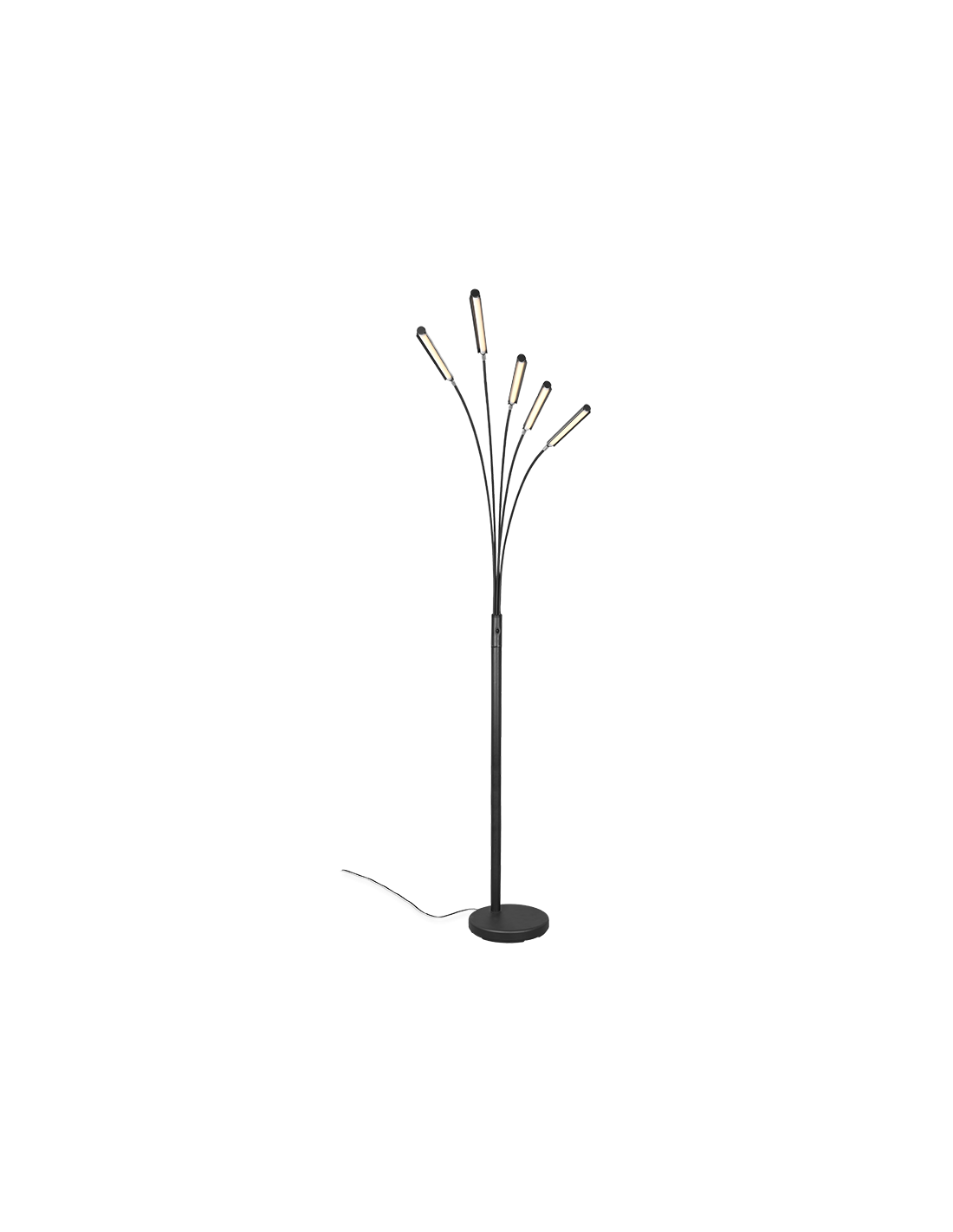 Piantana Reed 5 Archi Led Nero Opaco H195 cm Trio Lighting