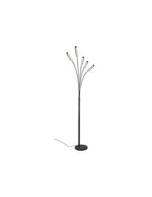 Piantana Reed 5 Archi Led Nero Opaco H195 cm Trio Lighting