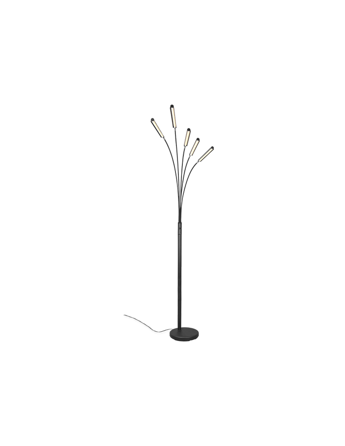 Piantana Reed 5 Archi Led Nero Opaco H195 cm Trio Lighting