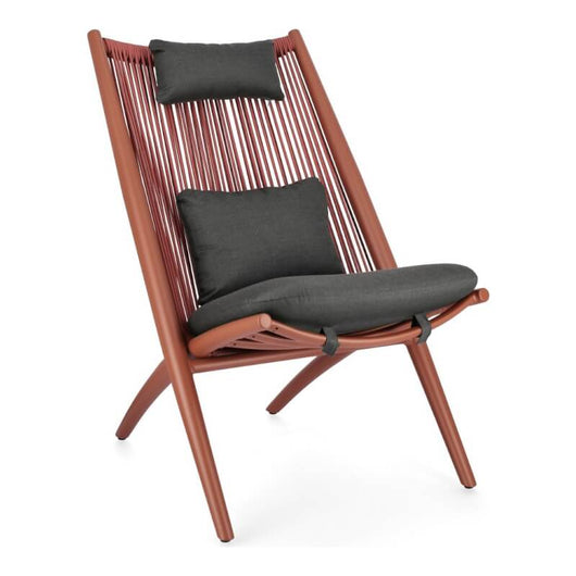 Poltrona Lounge Aloha terracotta con cuscini 66x84x98h cm