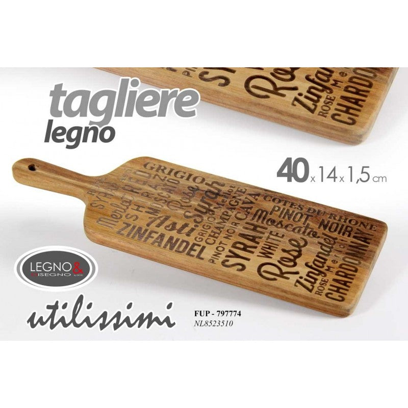 Tagliere in legno acacia cm 40 x 14 bar ristoranti pub