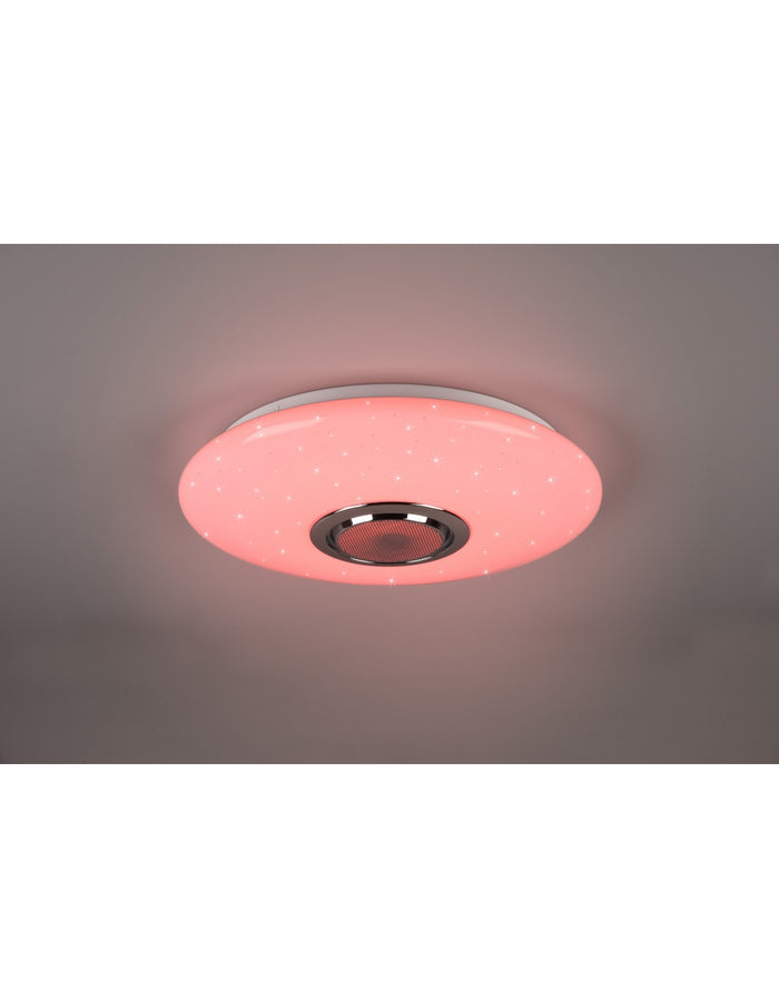 Plafoniera Moderna Led RGBW Bluetooth Musica Bianco Trio Lighting