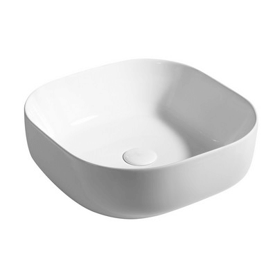 Lavabo da appoggio 43x43 cm, colore bianco