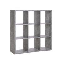 Libreria cubo 9 scomparti colore cemento 107x33xh.107 cm EFFEZ