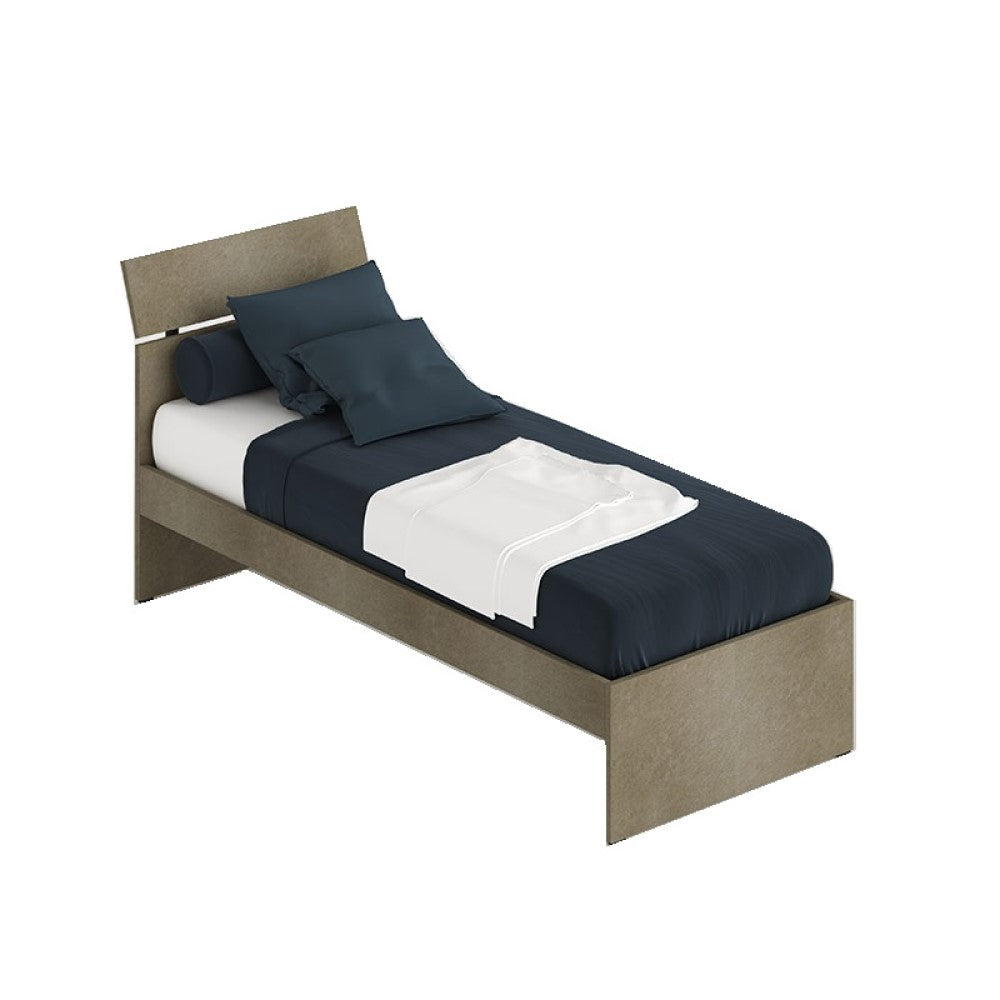 Letto singolo Argilla frassinato per cameretta cm 200x85xh98