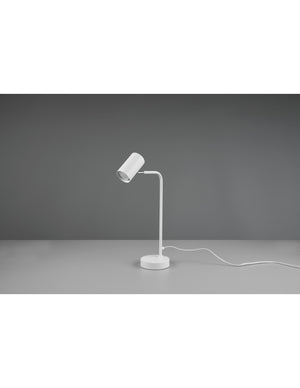 Lampada Da Tavolo Marley Bianco E Spot Cilindrico H45 Trio Lighting