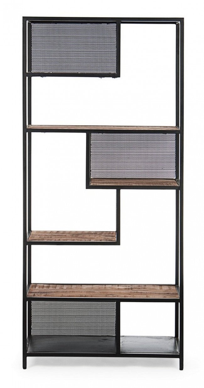 Libreria 6 piani in metallo stile industriale cm 84x35x188h