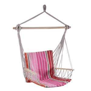 Multicolor striped fabric rocking chair cm 50h x 100 cm
