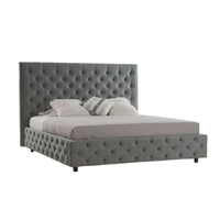 Letto matrimoniale contenitore Sondrio grigio decape