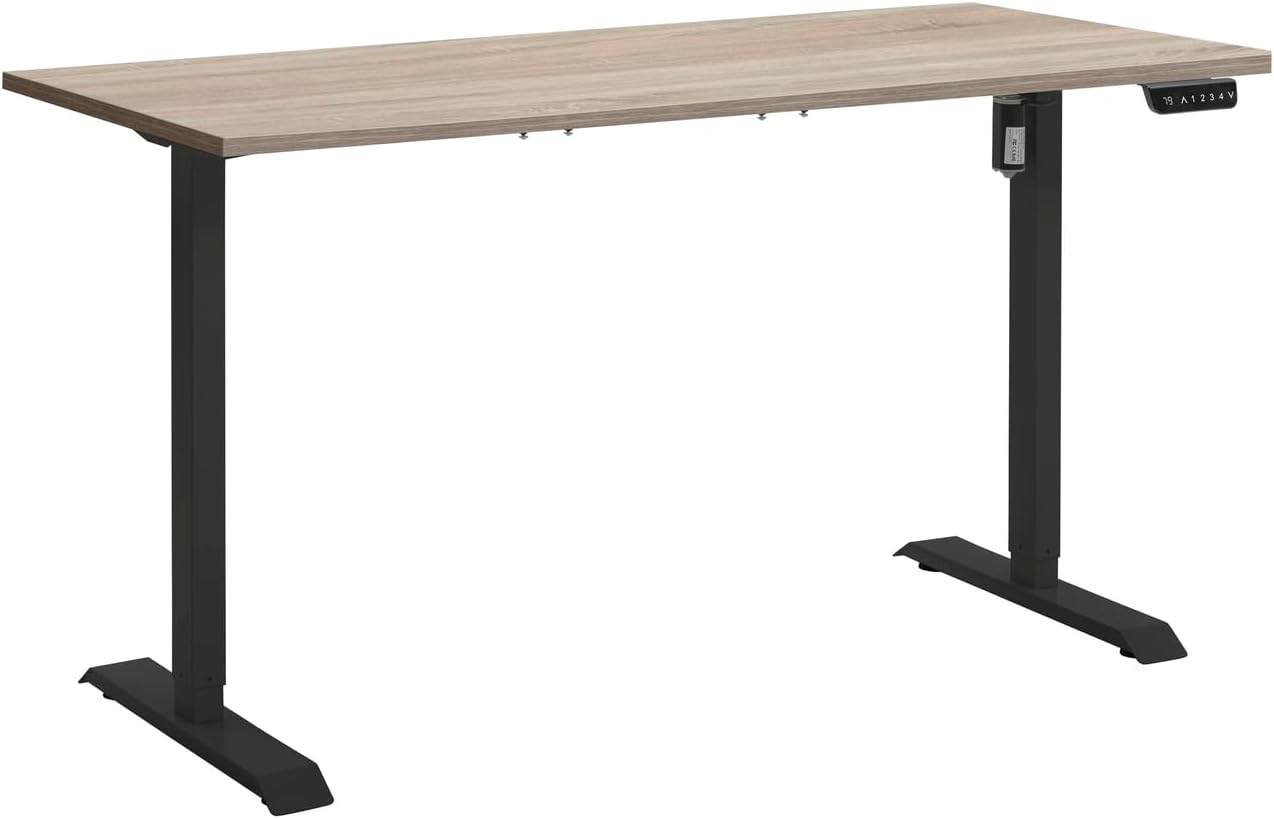 Scrivania Regolabile in Altezza ENERGIA Standing Desk 150x69 cm Colore Rovere Miele e Nero