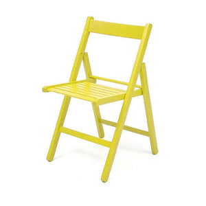 Sedia pieghevole in faggio di alta qualita colore giallo 43x48xh.79 cm EFFEZ