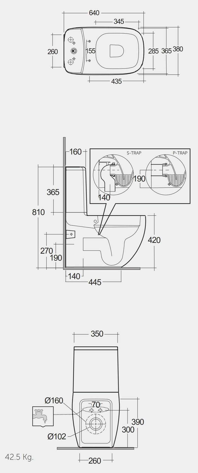 Vaso Illusion Rimless con Fissaggi Nascosti