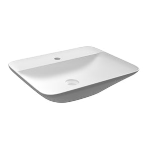 Lavabo rettangolare da appoggio 55x42cm, bianco