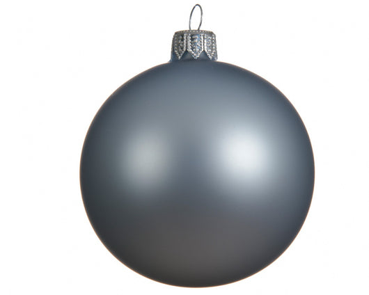 Decorazione albero di Natale Pallina in vetro  grigio opaco cm 8