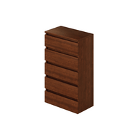 Cassettiera Noce Antico in legno nobilitato con 5 cassetti h127x47x40 cm