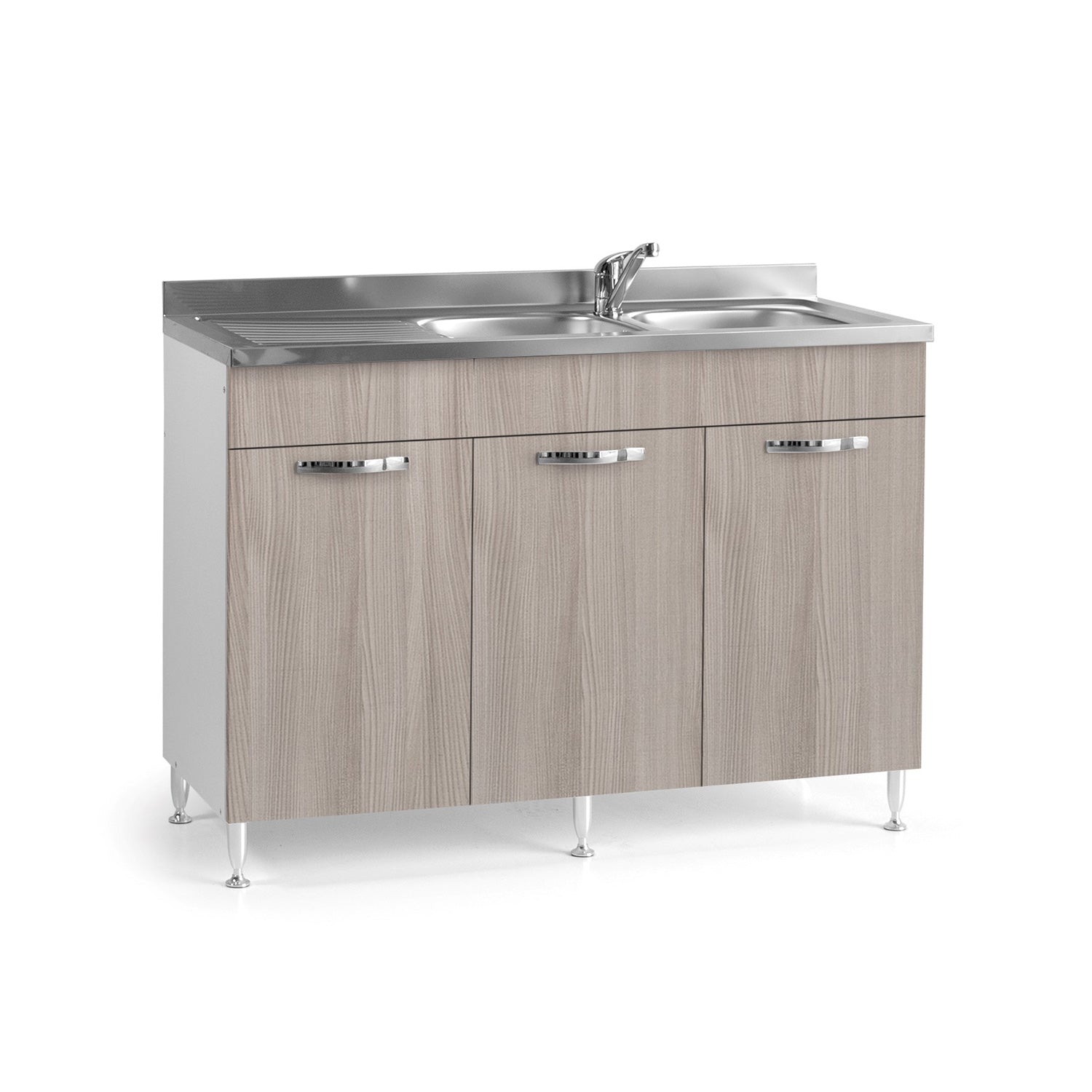 Sottolavello da cucina 3 ante olmo reversibile Cm 120x50xH 85